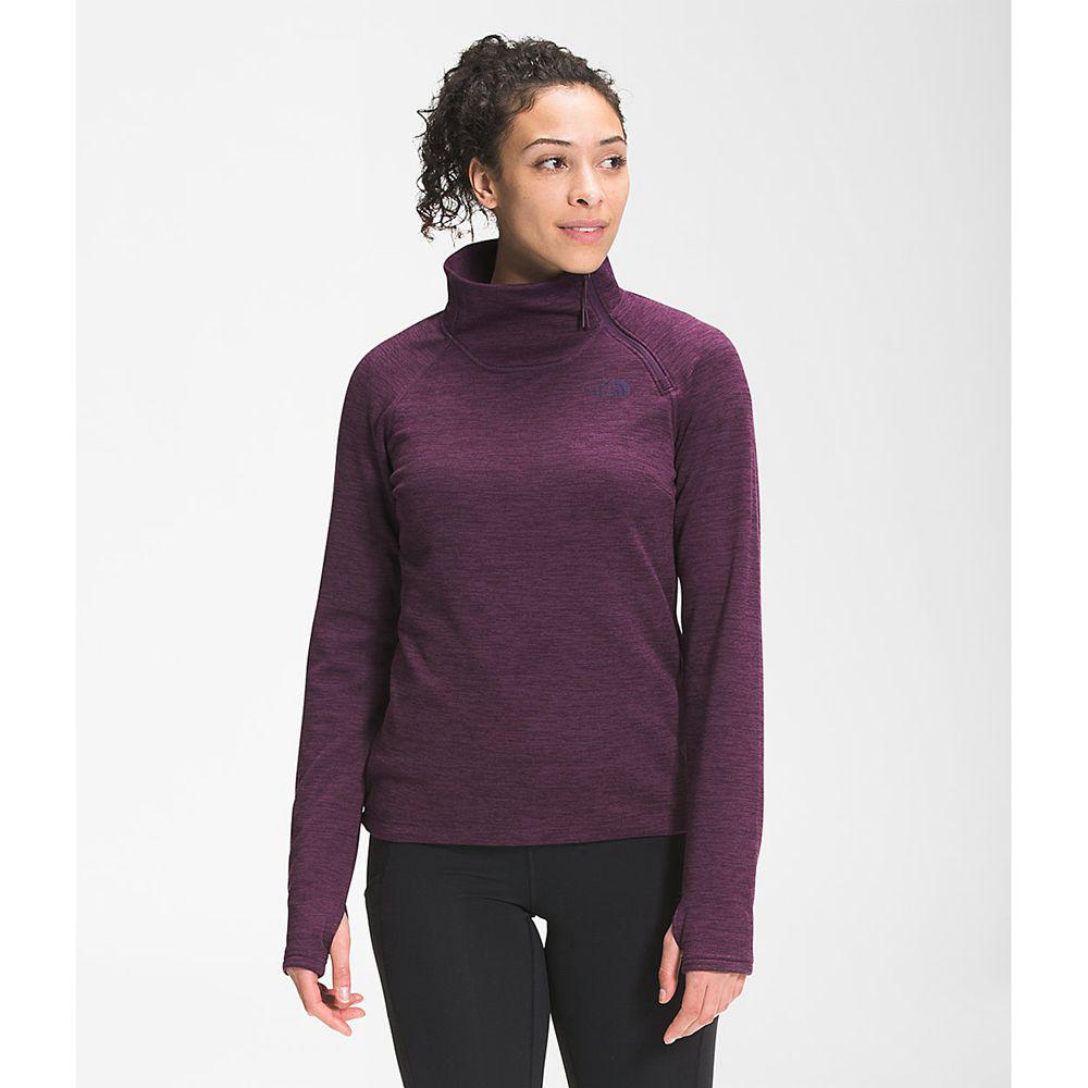 The North Face Canyonlands ¼ Zip Γυναικεια Fleece - Μπορντο / Μαυρα (MFSW71930)